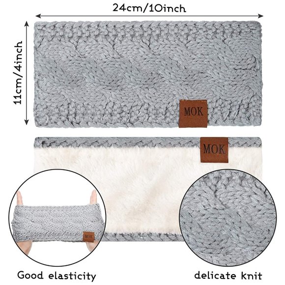 ⬇️ Warm Headband Fuzzy Fleece Lined Headwrap Ear - Picture 2 of 8